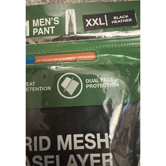 St Johns Bay Men's Size XXL Black Heather Cool Performance Base Layer Pant NWT - Picture 4 of 6
